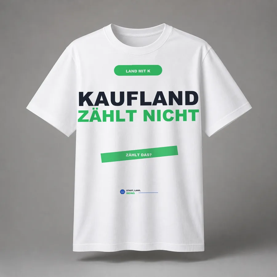 Land mit K: Kaufland zählt nicht Stadt-Land-Fluss Shirt