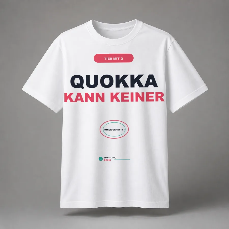 Tier mit Q: Quokka kann keiner Stadt-Land-Fluss Shirt